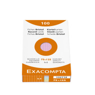Exacompta Index Cards - Graph 100 cards - 3 x 5 - Assorted