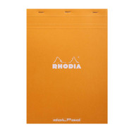 Rhodia Staplebound Notepad - Dot grid 80 sheets - 8 1/4 x 11 3/4 - Orange cover