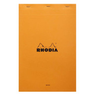 Rhodia Staplebound Notepad - Blank 80 sheets - 8 1/4 x 12 1/2 - Orange cover