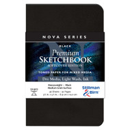 Stillman & Birn Nova Series - Softcover Sketchbook - Portrait 3 x 5 - 150gsm Black Paper