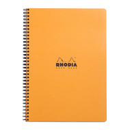 Rhodia Wirebound Notebook - Graph 80 sheets - 9 x 11 3/4 - Orange cover