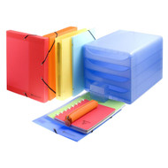 Exacompta Three Flaps Folder - Polypro "Linicolor" 9 1?2 x 12 1?2 - S - Assorted Colors