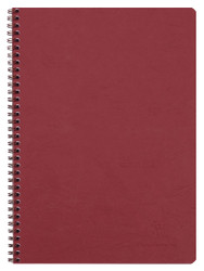 Clairefontaine Basic Wirebound Notebook - Ruled w/ margin 50 sheets - 8 1/4 x 11 3/4 - Red