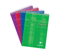 Clairefontaine Wirebound Notepad - Graph 80 sheets - 5 3/4 x 8 1/4 - Assorted Colors
