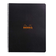 Rhodia Wirebound Notebook - Graph 80 sheets - 9 x 11 3/4 - Black cover