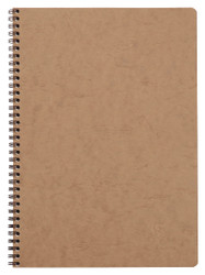 Clairefontaine Basic Wirebound Notebook - Ruled w/ margin 50 sheets - 8 1/4 x 11 3/4 - Tan