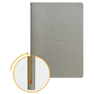 Rhodia Rhodiarama Sewn Spine Notebook - Dot grid 32 Sheets - 6 x 8 1/4 - Silver