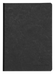 Clairefontaine Clothbound Notebook w/ elastic closure  - Ruled 96 sheets - 6 x 8 1/4 - Black