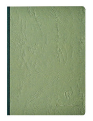 Clairefontaine Clothbound Notebook w/ elastic closure  - Ruled 96 sheets - 6 x 8 1/4 - Green