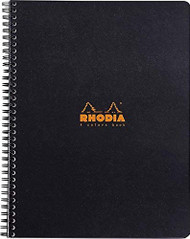 Rhodia 4 Color Book - Lined w/ margin 80 sheets - 9 x 11 3/4 - Black cover
