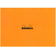 Rhodia Staplebound Notepad - Graph 80 sheets - 16 1/2 x 12 1/2 - Orange cover
