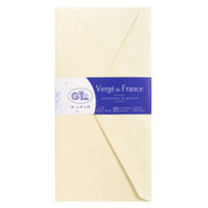 G. Lalo "Verg de France" 25 envelopes matching 127/ - 4 1/4 x 8 1/2 - Ivory