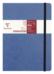Clairefontaine "My Essential" Bound Paginated Notebook - 96 Ruled Sheets - 6 x 8 1/4 - Blue