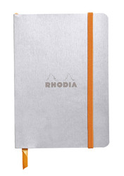 Rhodia Rhodiarama Soft Notebook - 72 Dots Sheets - 4 x 5 1/2 - Silver