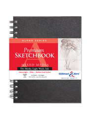 Stillman & Birn Alpha Series - Wirebound Sketchbook - Portrait 6 x 8 - 150gsm White Paper