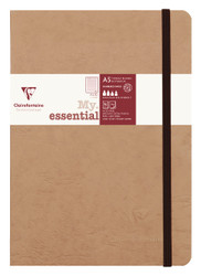 Clairefontaine "My Essential" Bound Paginated Notebook - Ruled 96 sheets - 6 x 8 1/4 - Tan