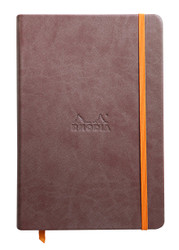 Rhodia Rhodiarama Webnotebook - Lined 96 sheets - 5 1/2 x 8 1/4 - Chocolate cover