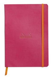 Rhodia Rhodiarama Soft Notebook - 80 Lined Sheets - 6 x 8 1/4 - Raspberry