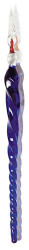 Herbin Glass pen - Tapered Spiral handle w/ frosted glass - 7 7/8 Royal Blue