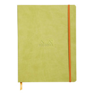 Rhodia Rhodiarama Softcover Notebook - 80 Lined Sheets - 9 3/4 x 7 1/2 - Anise