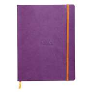 Rhodia Rhodiarama Softcover Notebook - 80 Lined Sheets - 9 3/4 x 7 1/2 - Purple