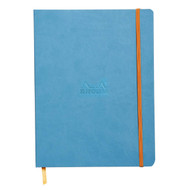 Rhodia Rhodiarama Softcover Notebook - 80 Lined Sheets - 9 3/4 x 7 1/2 - Turquoise