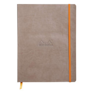 Rhodia Rhodiarama Softcover Notebook - 80 Lined Sheets - 9 3/4 x 7 1/2 - Taupe