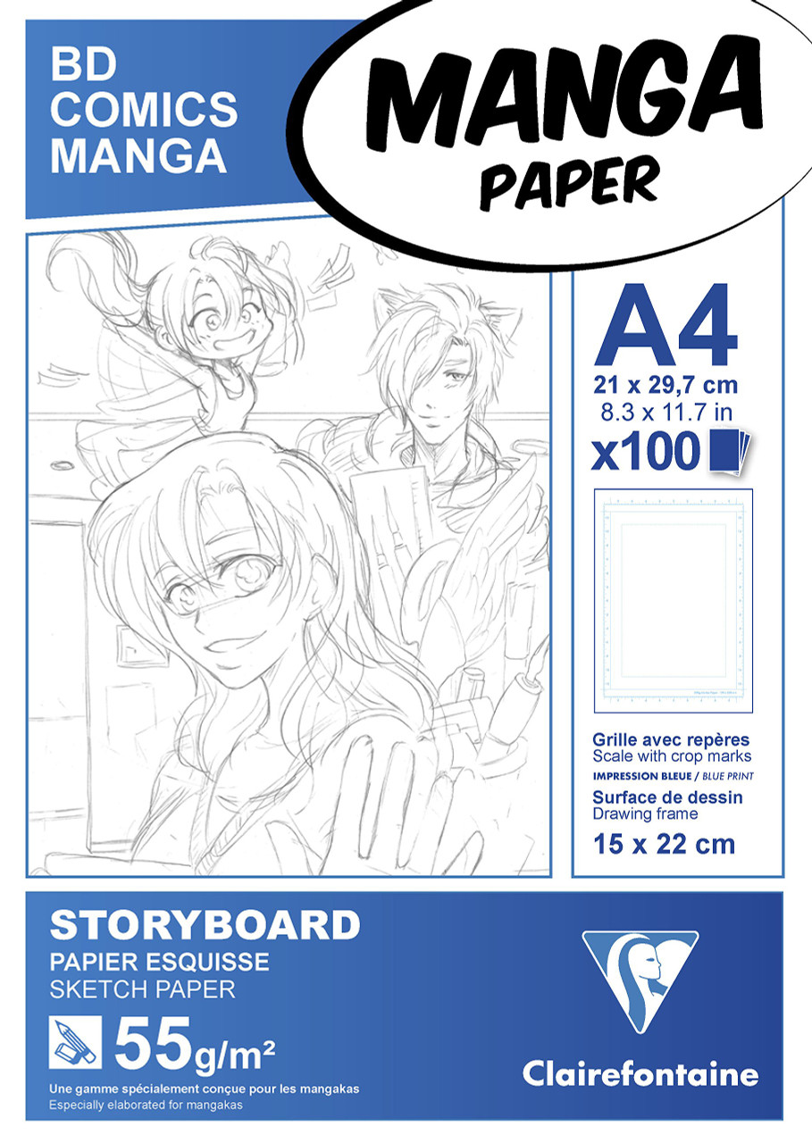 Illustration Pads Clairefontaine Manga Drawing Paper 6 x 8 
