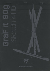 Clairefontaine GraF it Sketch Pads - Blank 80 sheets - 8 x 12 - Black