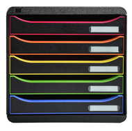 Exacompta Big Box Desktop Organizer - d 13.8 x w 11 x h 10 8 - Harlequin