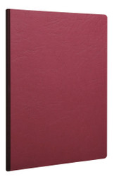 Clairefontaine Clothbound Notebook w/ elastic closure - Ruled  96 sheets - 8 1/4 x 11 3/4 - Red