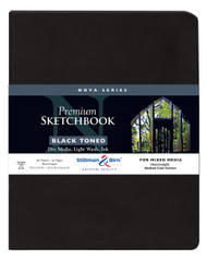 Stillman & Birn Nova Series - Softcover Sketchbook - Portrait 8 x 10 - 150gsm Black Paper