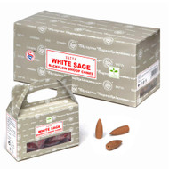 6pc Display - Satya Backflow Cones - 24pc Box/White Sage