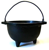 Cast Iron Cauldron for Smudging, Incense Burning, Rituals, Decoration, Candle Holder 6" Dia