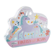 Fantasy Butterfly Shaped Unicorn Pink 16 x 13 Paperboard 80 Piece Jigsaw Puzzle