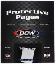 Pro 1-Pocket Document Page Sleeve (100 Count), 8.5 x 11