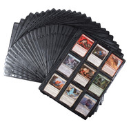 Monster 9 Pocket Trading Card TCG Pages 25 Pack- 2x as Thick as the Competition w Extra Strong Pockets- 3-Ring Binder Anti-Theft Side-Loading Protector Sheets- Fits Yugioh, Magic, Pokemon, MTG
