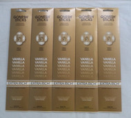 Gonesh Incense Sticks Extra Rich Collection - Vanilla 5 Packs (100 Total)