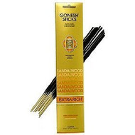 Gonesh Incense Sticks Extra Rich Collection - Sandalwood 5 Packs (100 Total)