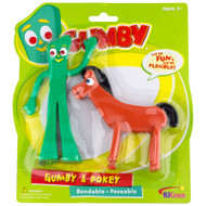 Gumby and Pokey 6" Pair Rubber Bendable Figures