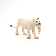 Papo White Lioness with Cub Figure, Multicolor