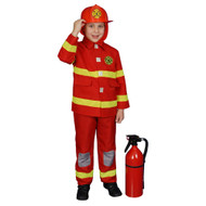Dress Up America Fire Fighter (red) Child Fireman Costume Size Medium (8-10)