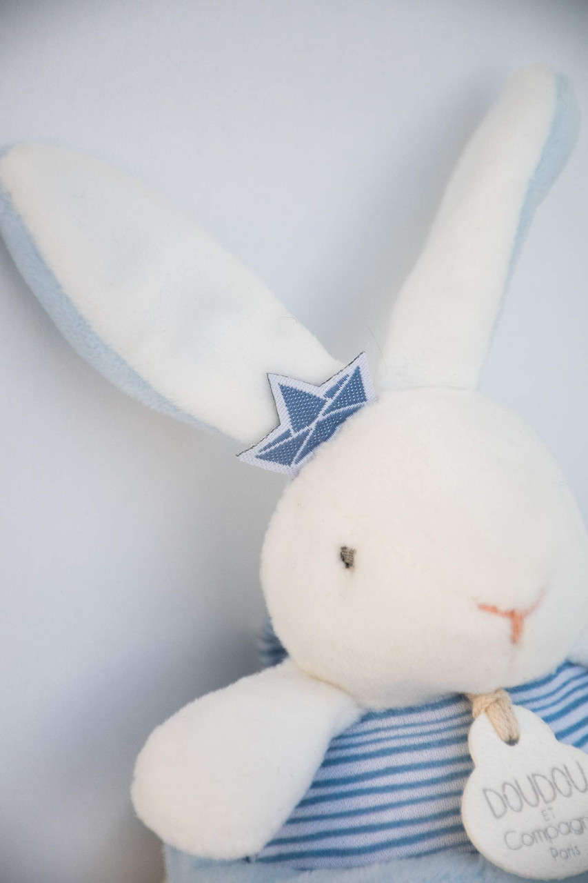 Doudou Et Compagnie 10 Cm Natural Rabbit And Towelling With Gift Box