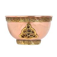 Triquetra Copper Offering Bowl for Altar Use, Rituals, Incense, Smudging, and Decoration 3 Inches