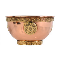 Pentacle Copper Offering Bowl for Altar Use, Rituals, Incense, Smudging, and Decoration 3 Inches