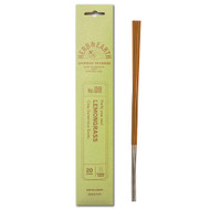 Herb and Earth Japanese Bamboo Incense, Lemongrass, 20 Sticks