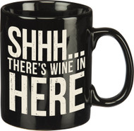 Primitives By Kathy 25378 Stoneware Coffee Mug, 20 oz, There's Wine In Here
