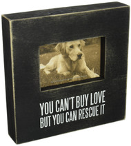 Primitives by Kathy Distressed Black and White Box Frame, 10 x 10-Inches, Rescue It