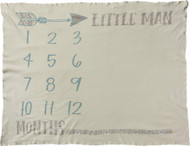 Primitives by Kathy Baby Milestone Blanket, 42" x 36", Little Man