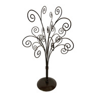 TRIPAR Bronze Metal Ornament Display Tree and Jewelry Organizer 16 Wire Ornament Stand and Necklace Holder with 11 Arms